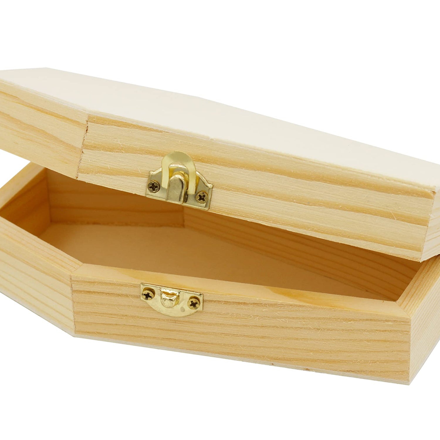 Creative Hobbies Pack of 6 - Small Unfinished Wood Funeral Coffins, 6-Inch - Perfect for Halloween, Goth Decor, and Pet Memorials Creative Hobbies
