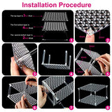 96 Hole Pencil Brush Holder Acrylic Pen Holder Desk Stand Organizer for Pencils Paint Brushes Markers Display and Home Storage (2 Pieces) Outus