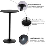 Giantex Modern 24-Inch Round Pub Table - 40-Inch Height Cocktail Table for Home & Restaurant Giantex