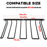 Vikerniel Drill Holder, Power Tool Organizer, Wall Mount 4 Cordless Metal Shelf Holder, Utility Storage Rack for Dewalt Cordless Tools for father day Vikerniel