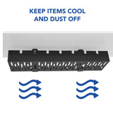 FLEXISPOT Under Desk Cable Management Tray, Metal Raceway Wires Cable Tidy Organizer, Office and Home Cable Tray Use for Standing Desk (Black) FLEXISPOT