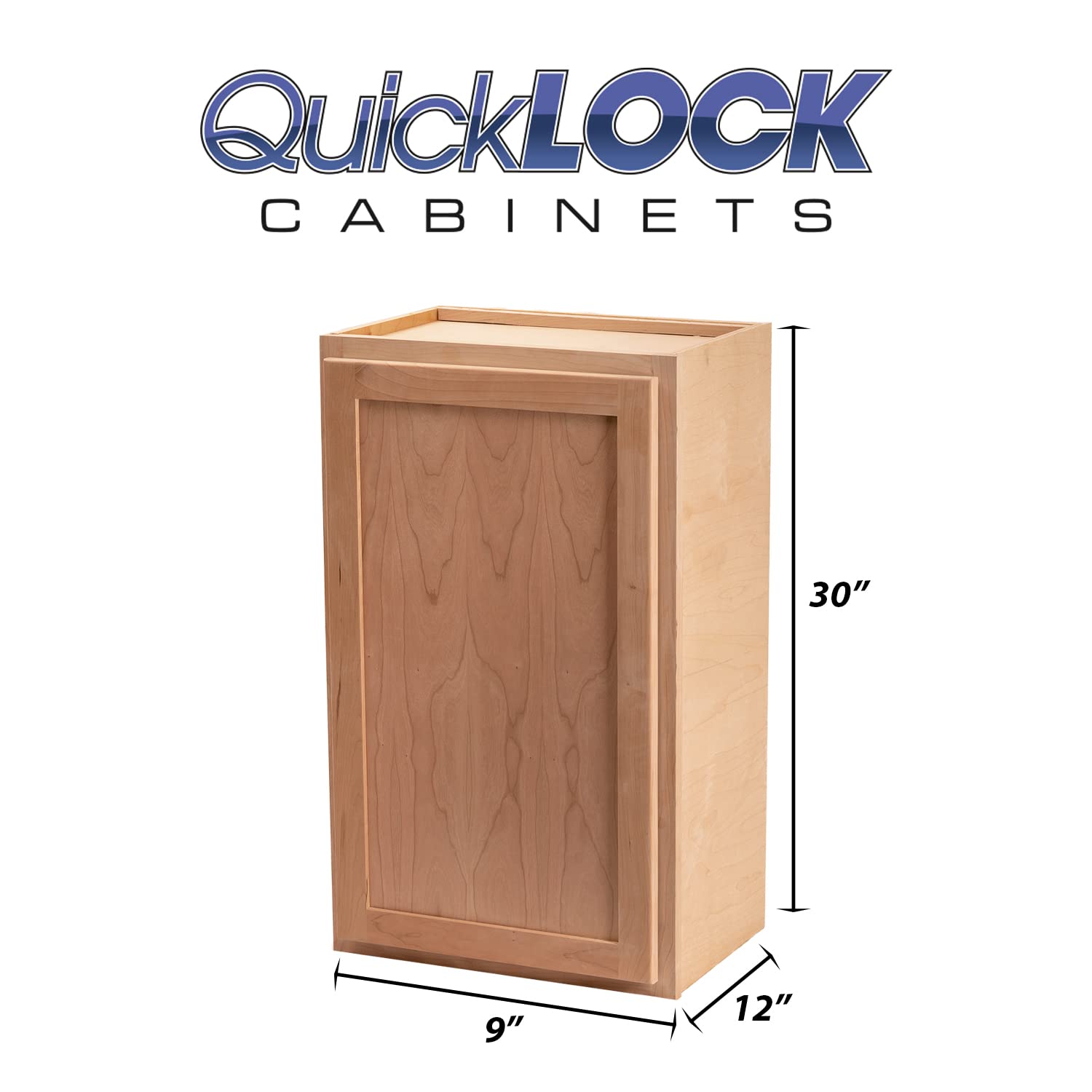 Quicklock RTA (Ready-to-Assemble) Winding River Collection - 30" Tall Wall Kitchen Cabinets | Particle Board | Made in America | Soft Close Hardware Quicklock Cabinets