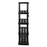 Gracious Living Knect-A-Shelf 5 Tier Ventilated Heavy Duty Shelving Storage Unit Organizer System for Home, Garage and Basement, Black Gracious Living