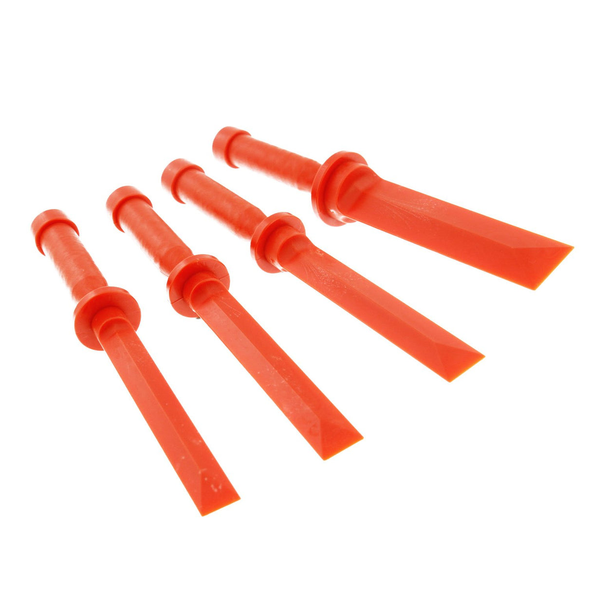 TCP Global 4 Piece Non-Marring Plastic Chisel Scraper Set - 3/4", 7/8", 1", 1-1/2" Wide, Length 11" TCP Global