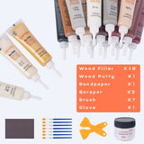 Wood Furniture Repair Kit - 18 Colors Wood Filler Hardwood Laminate Vinyl Floor Repair Kit Wood Putty Cabinet Touch Up Kit - Cover Scratches, Stains, A-HEYIDA
