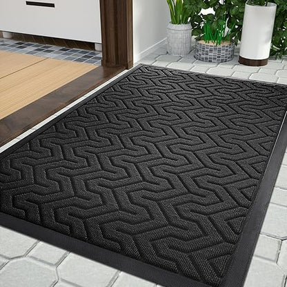 Yimobra Door Mat, All-Season Outdoor Indoor Durable Doormat for Home Entrance Floor, Heavy Duty Non Slip Front Door Mats Outdoor, Easy to Clean, - WoodArtSupply