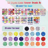 Meland Clay Beads Bracelet Making Kit - 7905Pcs Jewelry Making Kit with 28 Colors Flat Polymer Beads, Smile Face & Large Charm Beads, Craft Kit for Meland