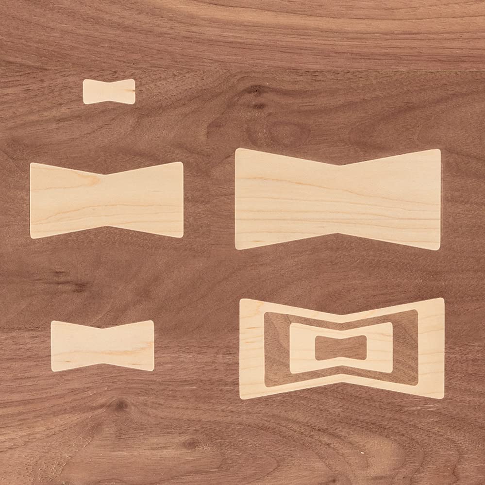Nested Bow Tie Router Inlay Template Set - Durable 6mm Acrylic Router Templates for Woodworking - Decorative Wood Inlay Pieces for Split Prevention – ROCKLER