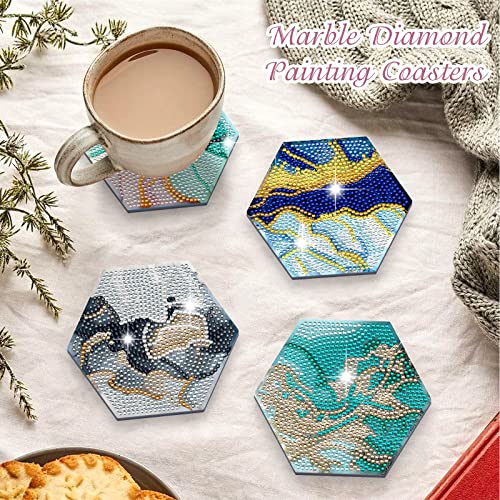 10pcs Diamond Painting Coasters Kit With Holder, Diamond Painting With Blue  Christmas, DIY Diamond Painting Mats For Drinks, Home Desk Christmas Decor