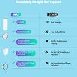 YOUKE OLA 10 Pack Sublimation Tumblers Bulk Straight Skinny Tumbler Blanks 20oz for Heat Transfer, Individual Gift Boxed, Double Wall Insulated YOUKE OLA