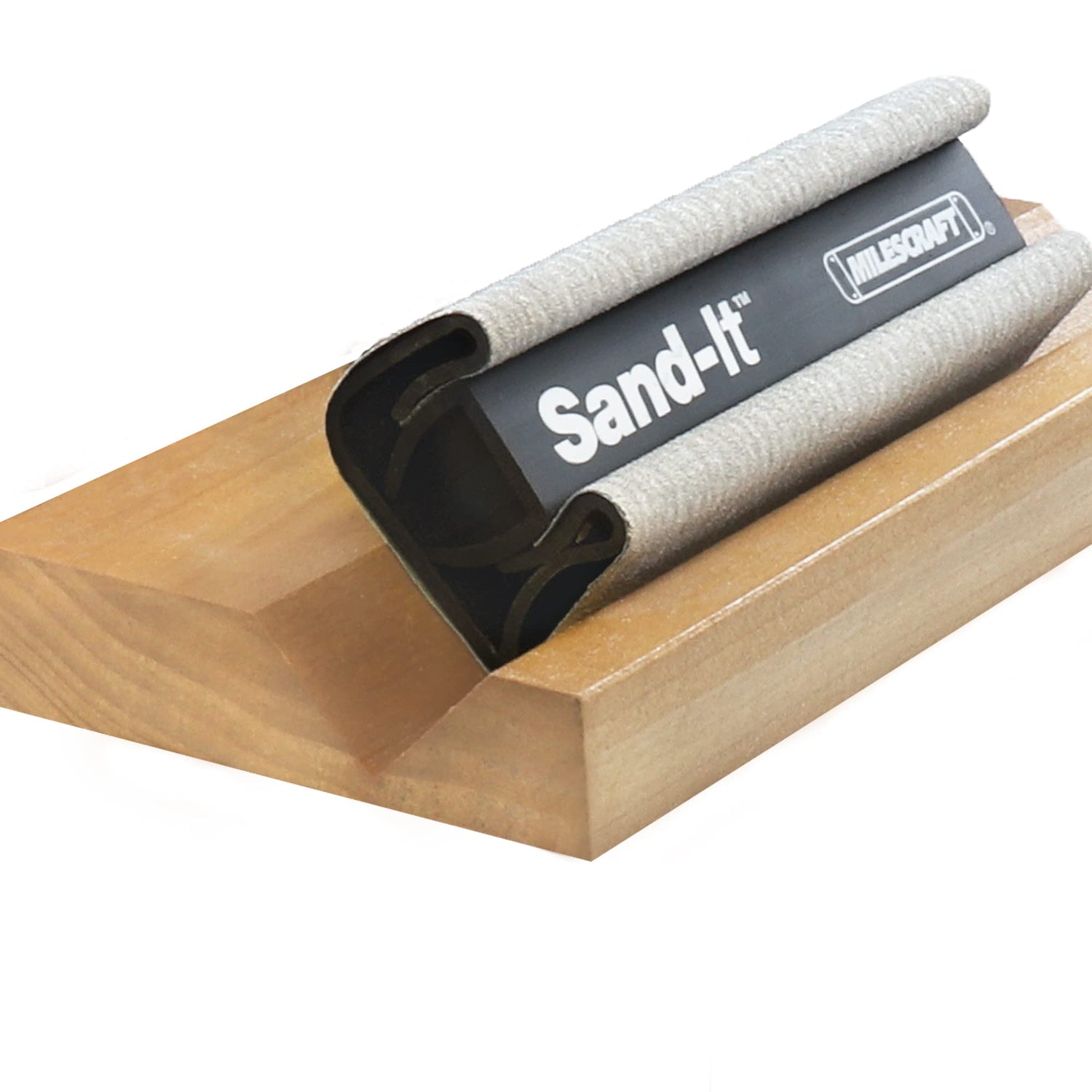 Milescraft 1622 – Sand-It Multi-Surface Sanding Block. Sand Flat, Concave, Convex & Round Surfaces or Fit into Tight Spaces. Accepts any ¼ Sheet of Milescraft