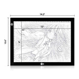 ME456 A4 LED Light Box 9x12 Inch Light Pad Only 5mm Ultra-Thin USB Power Light Table for Tracing ME456