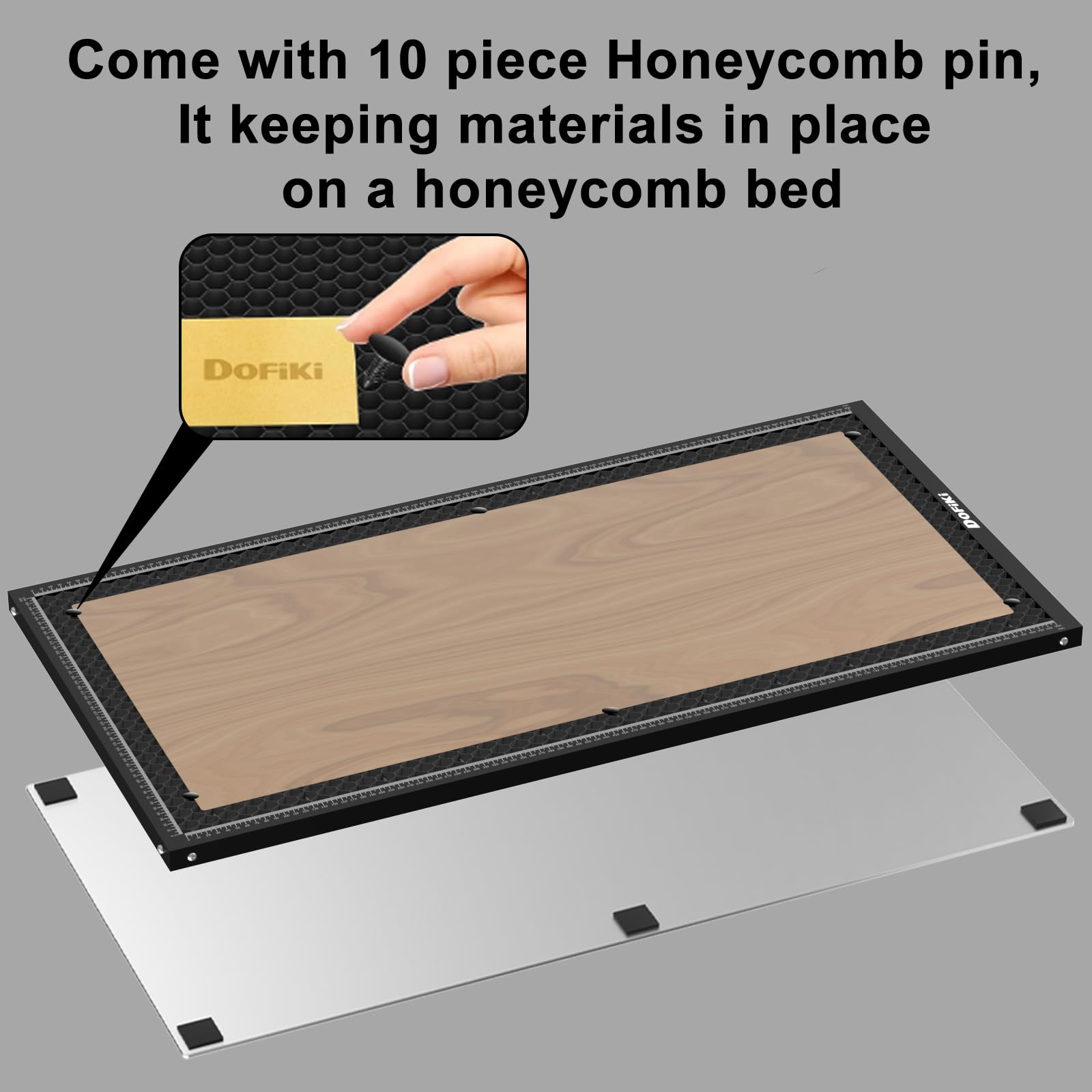 Dofiki Honeycomb Laser Bed Extension 37.4"x 18.1" for D1 D1 Pro, S9 S10 S30 Pro Extended Laser Engraver 950mm x 460mm Honeycomb Tray Large Honeycomb - WoodArtSupply