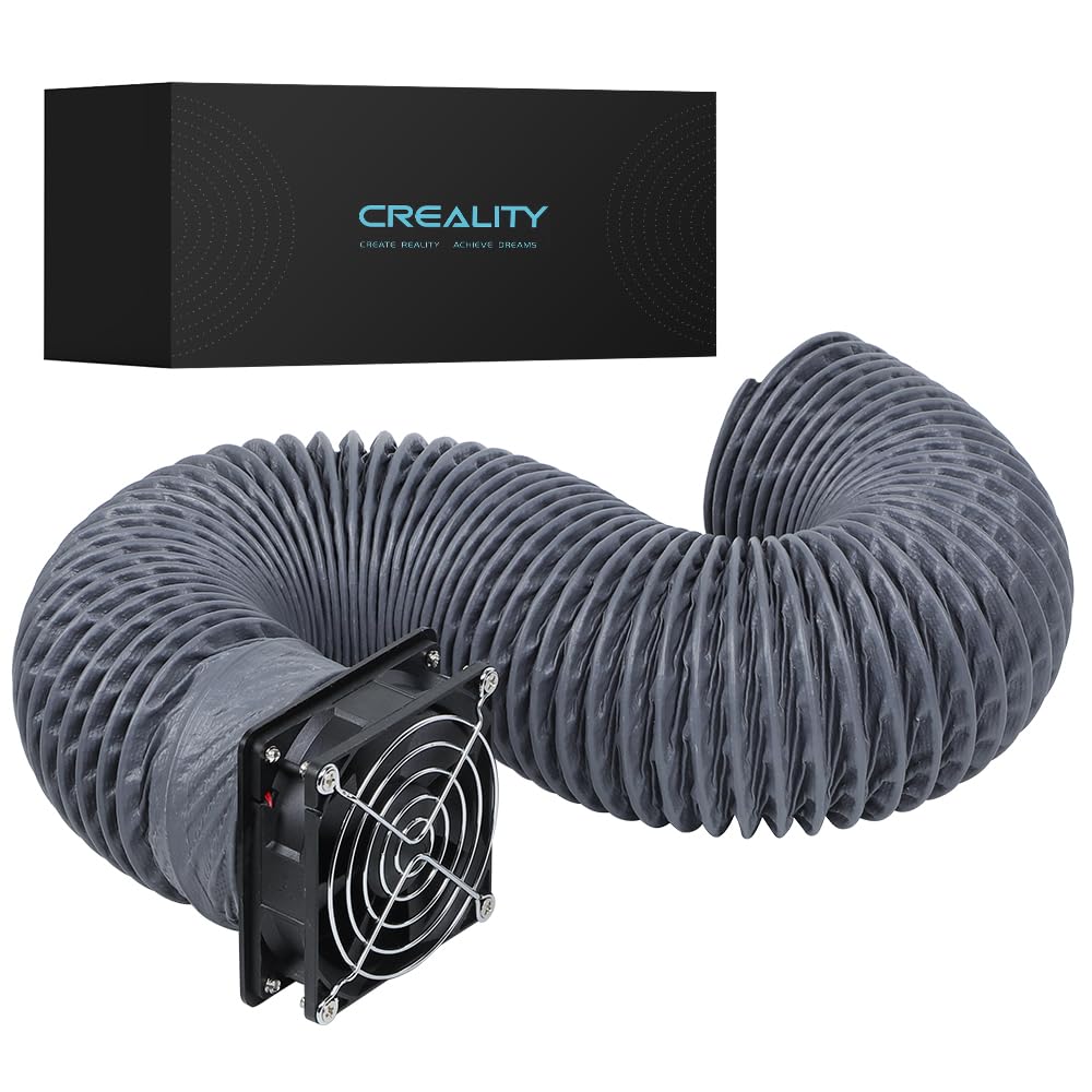 Creality Official Fume Extraction Kit, 4000 RPM High-Efficiency Ventilation Fan, Exhaust Smoke & Odors, Compatible for 3D Printer Enclosure with Fan Creality