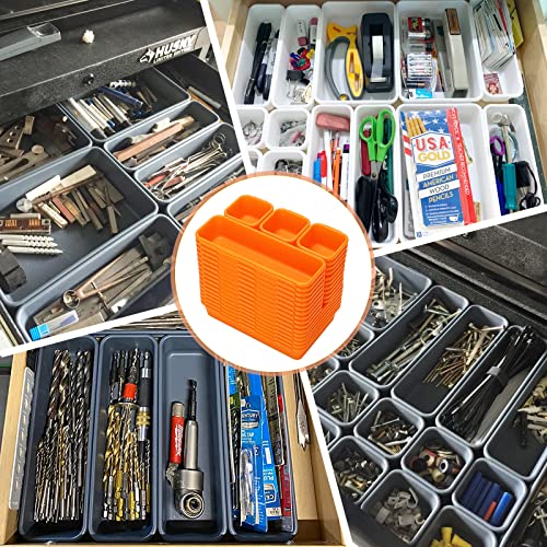 42 Pack Tool Box Organizer Tool Tray Dividers, Rolling Tool Chest Cart Cabinet Workbench Desk Drawer Organization and Storage for Hardware, Parts,