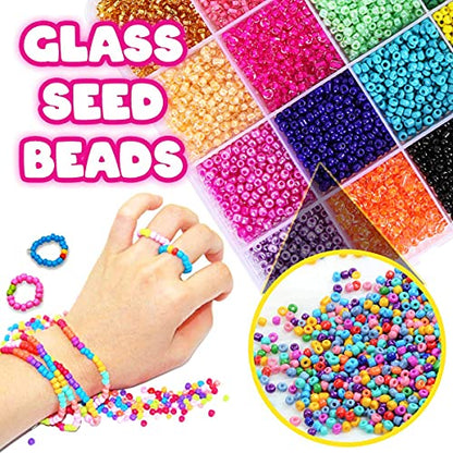 Goody King Jewelry Making Kit Beads for Bracelets - 5000+pcs Bead Craft Kit  Set, Glass Pony Seed Letter Alphabet DIY Art and Craft - Gift for Her Women  Kid Age 6 7 8 9 (3mm) – WoodArtSupply