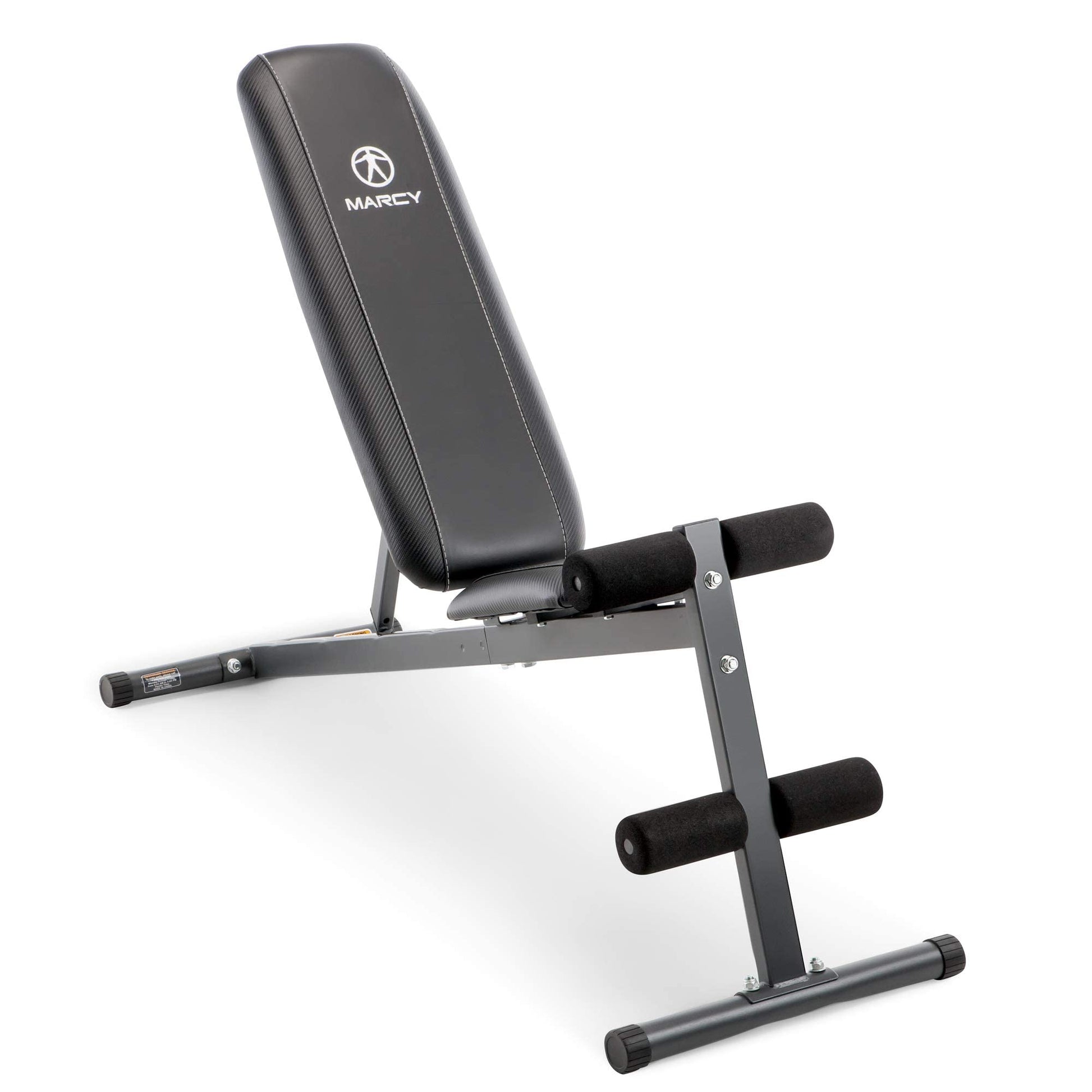 Marcy Exercise Utility Bench for Upright, Incline, Decline, and Flat Exercise SB-261W , Black , 42.00 x 19.00 x 51.00 inches - WoodArtSupply