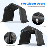 ADVANCE OUTDOOR 10X20 ft Carport Heavy Duty Outdoor Patio Anti-Snow Portable Canopy Storage Shelter Shed with 2 Rolled up Zipper Doors & Vents for ADVANCE OUTDOOR