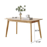 seonyou Solid Wood Kitchen Dining Table Mid Century Modern Wooden Dining Room Table Rectangular Kitchen Table Rustic Restaurant Table seonyou