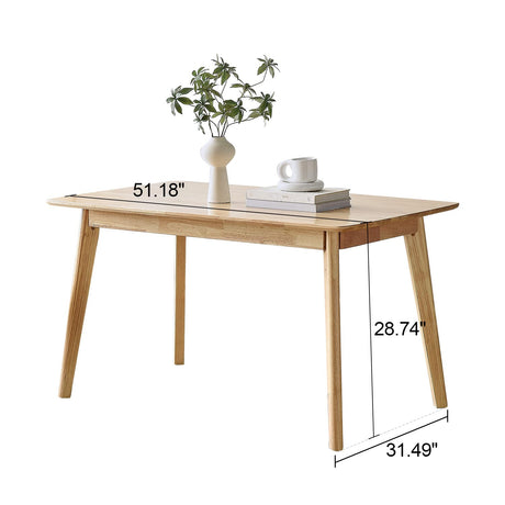 seonyou Solid Wood Kitchen Dining Table Mid Century Modern Wooden Dining Room Table Rectangular Kitchen Table Rustic Restaurant Table seonyou