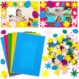 232 Pieces Easter DIY Picture Frames Craft Kit for Kids 32 Pieces Fall Felt Photo Frames with 200 Easter Pieces Self Adhesive Stickers for Easter Ferraycle