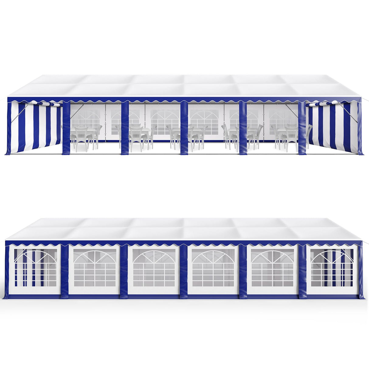 GREEN PARTY 20x40FT Party Tent Heavy Duty, Large Wedding Event Shelters with 7 Carry Bags & Removable Sidewalls, Outdoor Canopy Gazebo Commercial GREEN PARTY