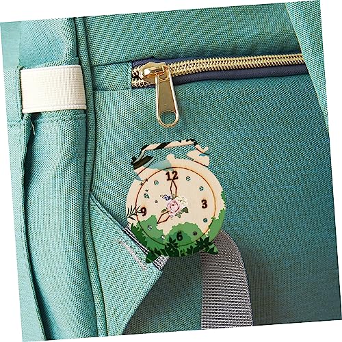 Hohopeti 5 Packs Unfinished Wooden Clock Cutouts Wooden Embellishments Wood Clock Cutouts unpainted Clock Cutouts Wood Coasters Educational Toys Hohopeti