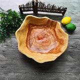 JFFLYIT Creative Wood Bowl Root Carved Bowl Handmade Natural Real Wood Candy Serving Bowl (12"-14") JFFLYIT