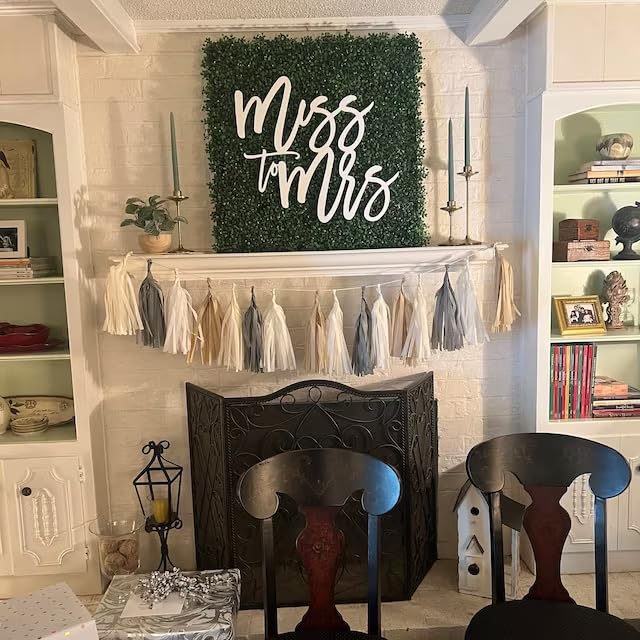 Miss to Mrs Wood Sign, Wedding Backdrop, Wedding Bar Sign, Bridal Shower, Bride to Be Backdrop, Wedding Decor, Bridal Shower Decor (MDF, Small (16")) WHOLESALE WOODCUTS