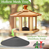 Solution4Patio Hexagon Shaped Gazebo Bird Feeder, USA Cedar, Hollow Mesh Tray, Large Capacity, Easy to Clean & Fill, 9.6" Dia. X 8.7" H, G-B121A00-US Solution4Patio Expert in Garden Creation