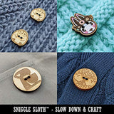 Montana State Silhouette Wood Buttons for Sewing Knitting Crochet DIY Craft - Medium 1.00 Inch (7pcs) Sniggle Sloth