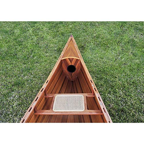 Old Modern Handicra's Wooden Canoe Dark, Stained Finish, Real Canoe, 18', Natural Wood Old Modern Handicra's