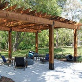 AXWHYS 4x4 Post Base 4 Pcs, (Inner Size 3.6x3.6) Post Anchors, 13GA Thick Solid Steel & Black Powder Coated,Deck Post Brackets Support Deck Base AXWHYS