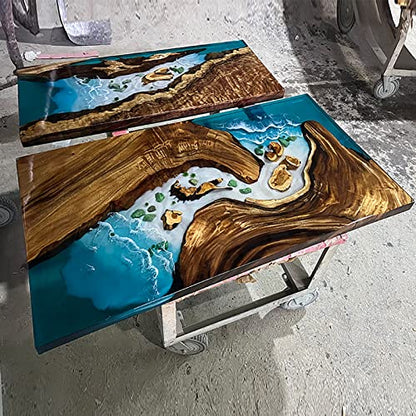 Kalinta Reusable Extra Large Resin Mold, 48x24x3 Inches Epoxy River Table Mold, 1/2" Thick Premium High Density Material for Making Coffee River