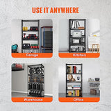 VEVOR Storage Shelving Unit, 5-Tier Adjustable, 2000 lbs Capacity, Heavy Duty Garage Shelves Metal Organizer Wire Rack, Black, 36" L x 16" W x 72" H VEVOR