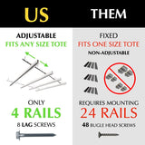 E-Z Garage Storage Tote Slide PRO Overhead Garage Storage Rack - Organize Up to 15 Storage Tote Container Bins on The Ceiling E-Z Garage Storage