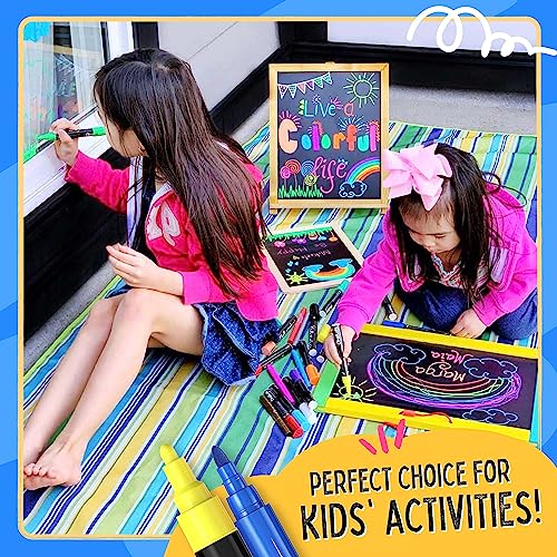 Chalkola Liquid Chalk Markers & Metallic Colors Pack of 16 Chalk Pens - for Chalkboard, Blackboards, Window, Glass, Bistro | 6mm Reversible Bullet & Chalkola