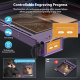 Atezr L2 24W Laser Engraver, 54000mm/min High Efficiency Engraving Machine with Power Off Continuous Engraving Function for Wood, Metal, Acrylic, ATEZR