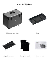 xTool F1 Rolling Hard Case for F1 Craftshow, Shockproof Shell and Embedded Foam Protect F1 Laser Machine, Retractable Handle and Omni-directional xTool