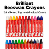 Faber-Castell Beeswax Crayons in Durable Storage Case, 24 Vibrant Colors Faber-Castell