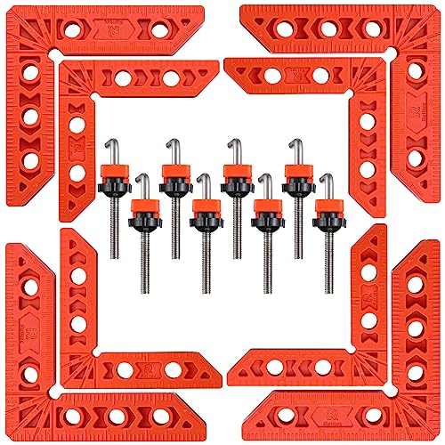 Relitec R Clamping Square for Woodworking, 90 Degree Corner Clamp Right Angle Clamp Positioning Squares Wood Tools for Gluing Cabinets, Photo Frames - WoodArtSupply