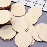 80pcs Unfinished Wood Circle 3 Inch Wooden Circles for Crafts for Wooden Coasters, DIY Crafts and Home Decoration Blank Wood Slices Children and ingsi
