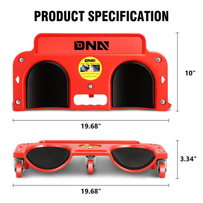 ‎DNA MOTORING TOOLS-00138 Rolling Knee Creeper Pads with Tool Tray Holder for Garage Workshop Garden,Red - WoodArtSupply