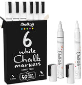 Chalkola Trendy Art Bundle - 6 White + 10 Bold Colors Liquid Markers Chalkola