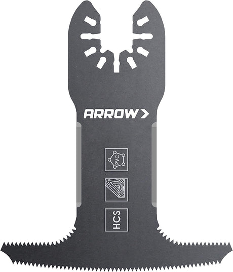 Arrow OSC109-1, 4-IN-1 Drywall Oscillating Tool Blade for Electrical Outlet Boxes, Recessed Lights, PVC, Universal, Fits Most Multitools Arrow Fastener