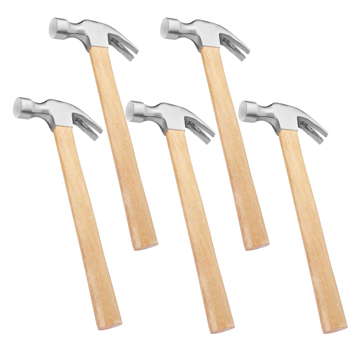 5 Packs 16 OZ Claw Hammer with Wood Handle, Perfect Gift for Your Husband, Dad, or Friends! Ideal for Woodworking, Repairing, and Nailing. by - WoodArtSupply