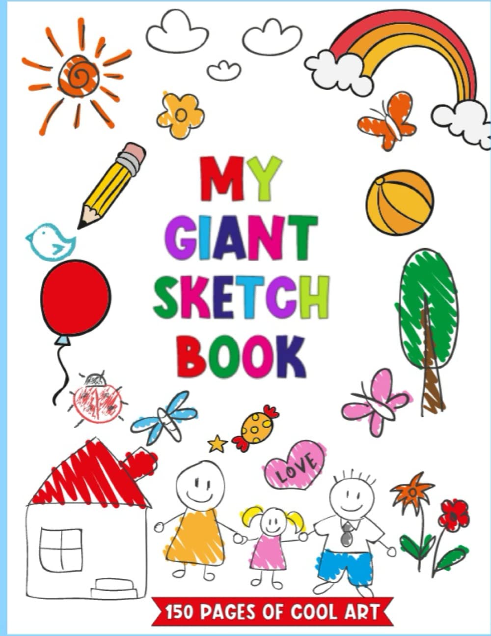 Giant Sketchbook For Kids, Large Blank Coloring Books - Journal Book For Girls And Boys - Drawing Pad Big Plain Paper - Art, Doodle and Drawing Book WoodArtSupply