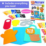 KRAFUN My First Felt Kit Animal Craft Kit for Kids and Toddlers, Boys and Girls Age 3-8 Years Old, Include 6 DIY Handmade Arts and Crafts Projects, KRAFUN