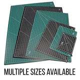 U.S. Art Supply - Pack of 2-12" x 18" Green/Black Professional Self Healing 5-Ply Double Sided Durable Non-Slip Cutting Mat Great for Scrapbooking, U.S. Art Supply