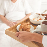 Krimax Serving Tray with Handles, Bamboo Breakfast Tray Wooden Trays Decorative Serving Platter for Eating, Working, Storing, Used in Bedroom, Krismax